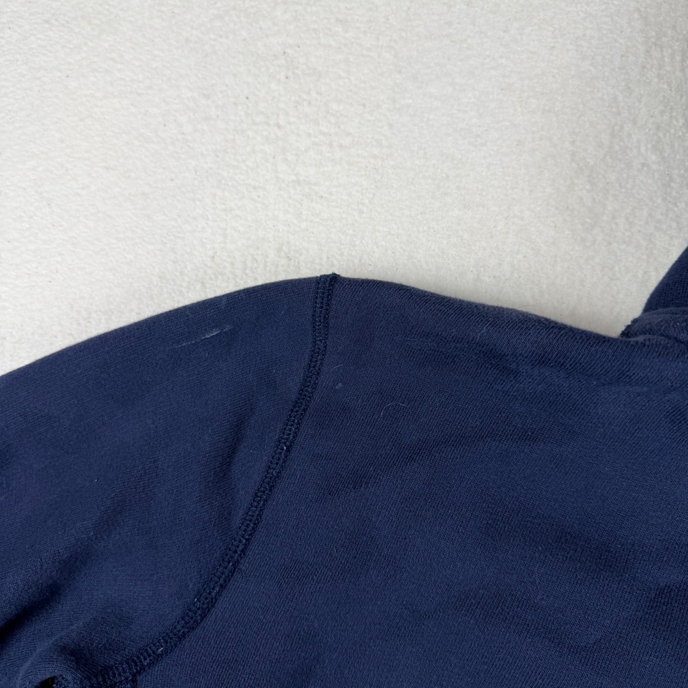 Polo Ralph Lauren Mens Small Navy Blue Full Zip Hoodie Yellow Pony Logo Fleece - Picture 10 of 10